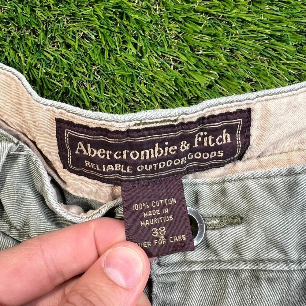 Vintage Abercrombie & Fitch Mens 33 Green Cotton Outdoor Goods Shorts Classic AF - Picture 2 of 7